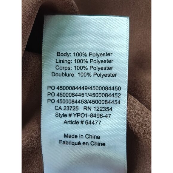 Babaton Brown 100% Polyester Wrap Dress Size XXS - Picture 4 of 10